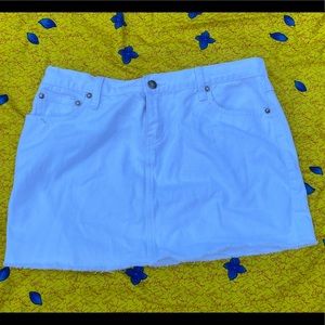 White Denim Skirt